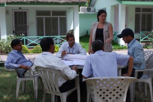 Marce with small group Nepal
